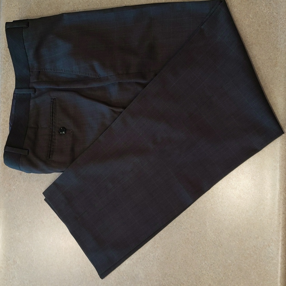 NWOT Men's Walter Hagen Black & Gray Micro Check Pattern Golf Pants 32 x 32